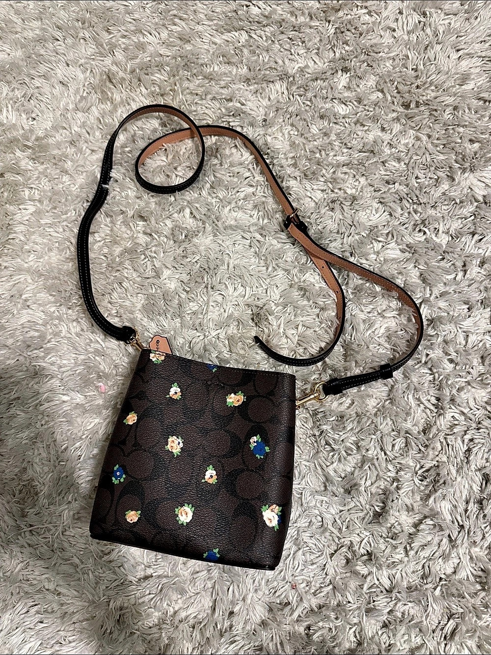 Coach Mini Town Bucket Bag In Signature Canvas With Mystical Floral Print Floral